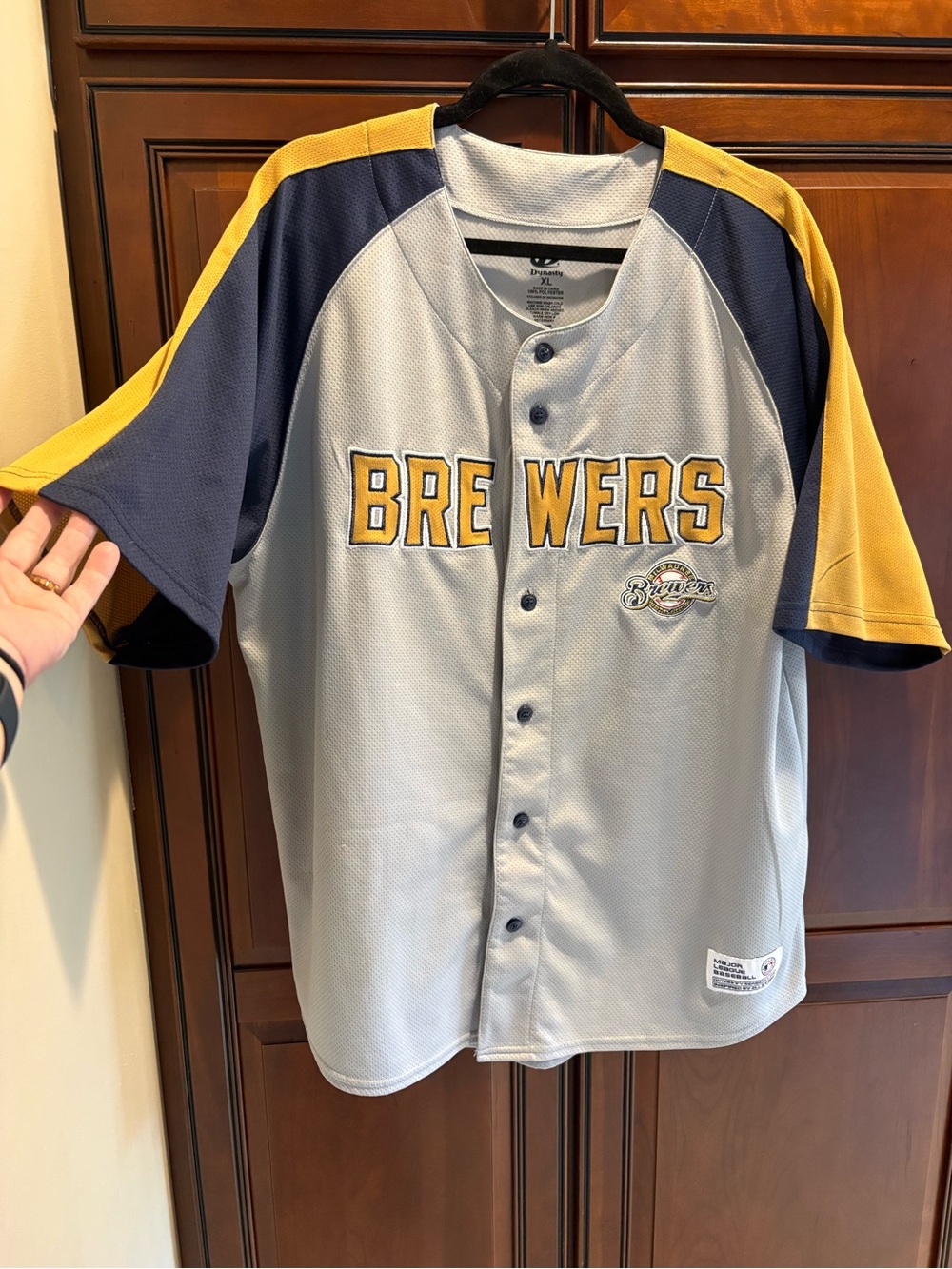 Milwaukee Brewers Dynasty Baseball Blank Sewn Jersey - XL